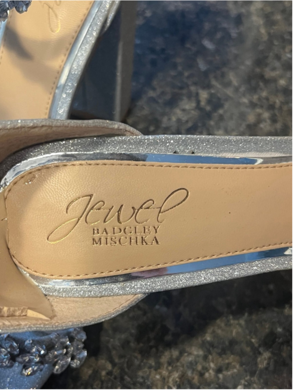 Jewel Badgley Mischka Mayra Ankle Strap Evening Sandals - Picture 10 of 12